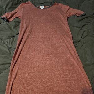 Lularoe heathered red maxi dress